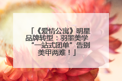 《爱情公寓》明星品牌转型：羽墨美学“一站式团单”告别美甲两难！
