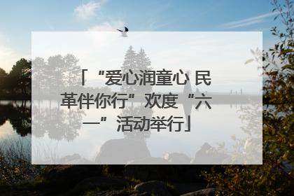 “爱心润童心 民革伴你行”欢度“六一”活动举行
