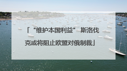 “维护本国利益” 斯洛伐克或将阻止欧盟对俄制裁