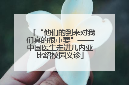 “他们的到来对我们真的很重要”——中国医生走进几内亚比绍校园义诊