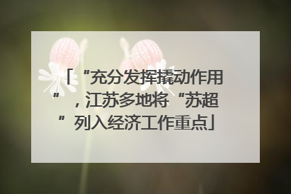 “充分发挥撬动作用”，江苏多地将“苏超”列入经济工作重点