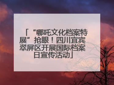 “哪吒文化档案特展”抢眼！四川宜宾翠屏区开展国际档案日宣传活动
