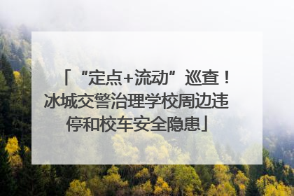 “定点+流动”巡查！冰城交警治理学校周边违停和校车安全隐患