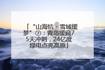“山海情・雪域援梦”⑦：青岛援藏75天冲刺，24亿度绿电点亮高原