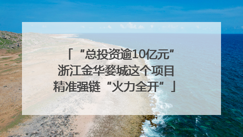 “总投资逾10亿元” 浙江金华婺城这个项目精准强链“火力全开”