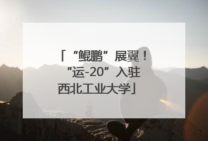 “鲲鹏”展翼！“运-20”入驻西北工业大学