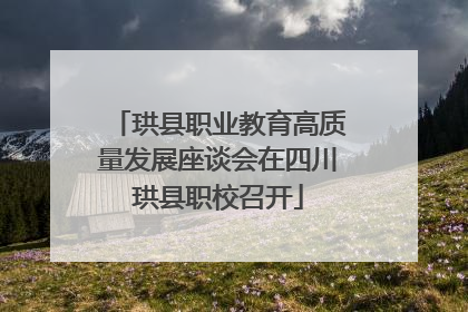 珙县职业教育高质量发展座谈会在四川珙县职校召开