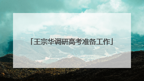 王宗华调研高考准备工作