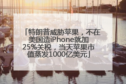 特朗普威胁苹果，不在美国造iPhone就加25%关税，当天苹果市值蒸发1000亿美元