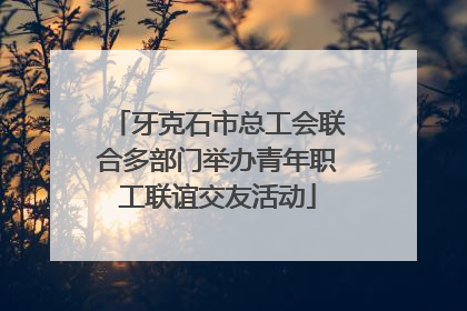 牙克石市总工会联合多部门举办青年职工联谊交友活动