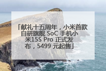 献礼十五周年，小米首款自研旗舰 SoC 手机小米15S Pro 正式发布，5499 元起售