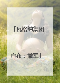 瓦格纳集团宣布：撤军