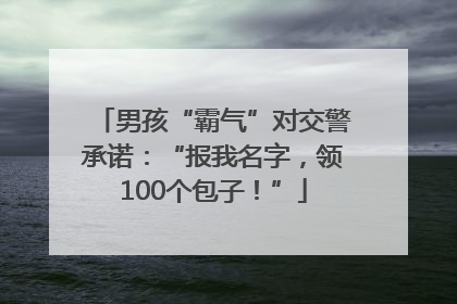 男孩“霸气”对交警承诺：“报我名字，领100个包子！”