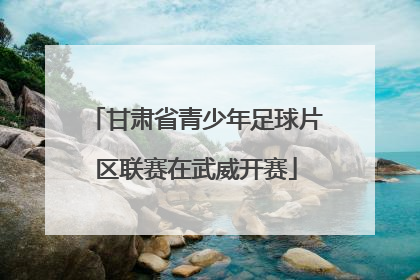 甘肃省青少年足球片区联赛在武威开赛