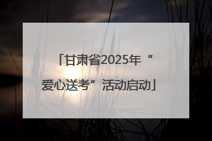 甘肃省2025年“爱心送考”活动启动
