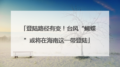 登陆路径有变！台风“蝴蝶”或将在海南这一带登陆