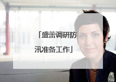 盛蕾调研防汛准备工作