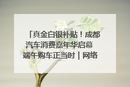 真金白银补贴！成都汽车消费嘉年华启幕 端午购车正当时｜网络中国节·端午