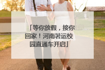 等你放假，接你回家！河南暑运校园直通车开启