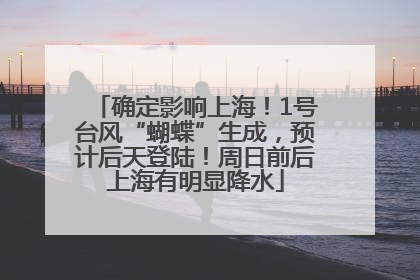 确定影响上海！1号台风“蝴蝶”生成，预计后天登陆！周日前后上海有明显降水