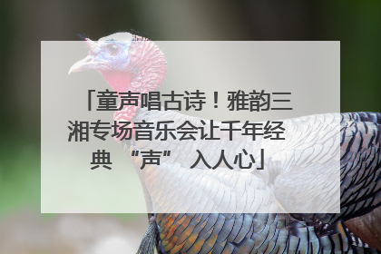童声唱古诗！雅韵三湘专场音乐会让千年经典 “声” 入人心