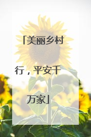 美丽乡村行，平安千万家