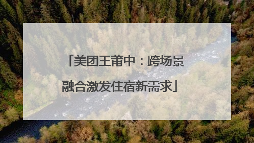 美团王莆中：跨场景融合激发住宿新需求