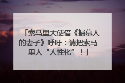 索马里大使借《掘墓人的妻子》呼吁：请把索马里人“人性化”！