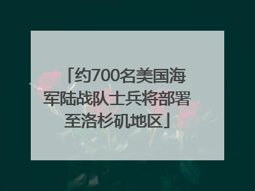 约700名美国海军陆战队士兵将部署至洛杉矶地区