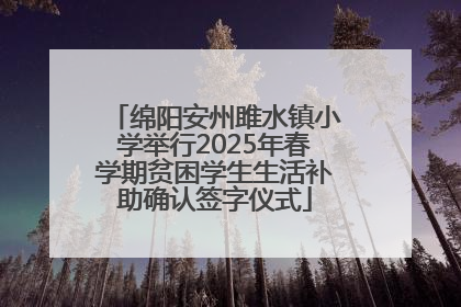 绵阳安州雎水镇小学举行2025年春学期贫困学生生活补助确认签字仪式