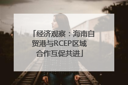 经济观察：海南自贸港与RCEP区域合作互促共进