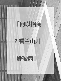 何以招商？看兰山升维破局