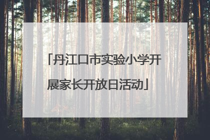 丹江口市实验小学开展家长开放日活动