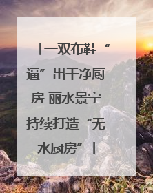 一双布鞋“逼”出干净厨房 丽水景宁持续打造“无水厨房”