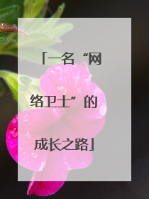 一名“网络卫士”的成长之路