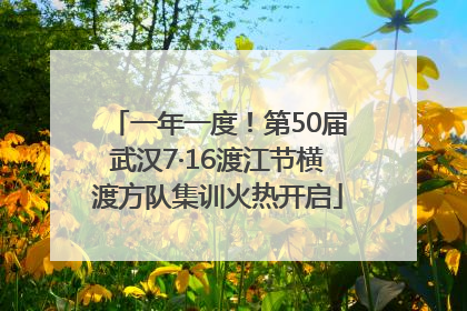 一年一度！第50届武汉7·16渡江节横渡方队集训火热开启