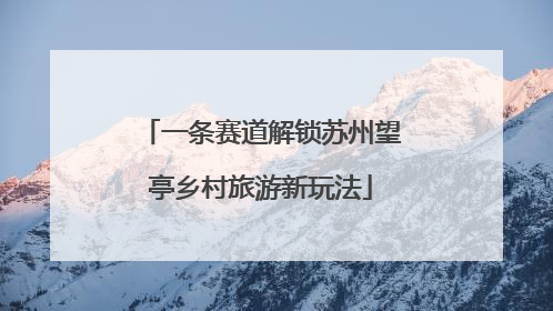 一条赛道解锁苏州望亭乡村旅游新玩法