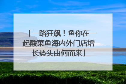 一路狂飙！鱼你在一起酸菜鱼海内外门店增长势头由何而来