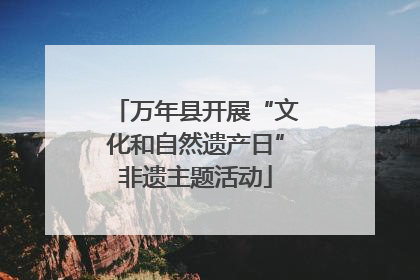 万年县开展“文化和自然遗产日”非遗主题活动