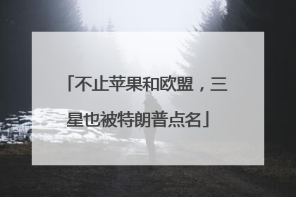 不止苹果和欧盟，三星也被特朗普点名