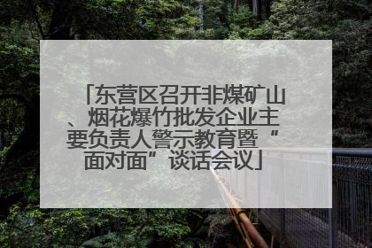 东营区召开非煤矿山、烟花爆竹批发企业主要负责人警示教育暨“面对面”谈话会议