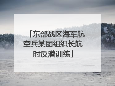 东部战区海军航空兵某团组织长航时反潜训练
