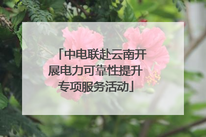 中电联赴云南开展电力可靠性提升专项服务活动