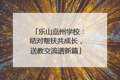乐山嘉州学校：结对帮扶共成长，送教交流谱新篇