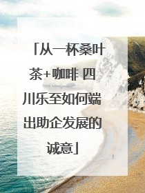 从一杯桑叶茶+咖啡 四川乐至如何端出助企发展的诚意
