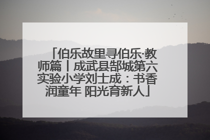 伯乐故里寻伯乐·教师篇丨成武县郜城第六实验小学刘士成：书香润童年 阳光育新人