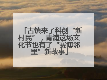 古镇来了科创“新村民”，青浦这场文化节也有了“赛博邻里”新故事