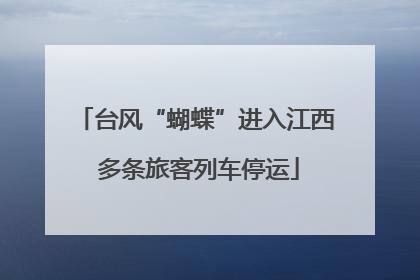 台风“蝴蝶”进入江西 多条旅客列车停运