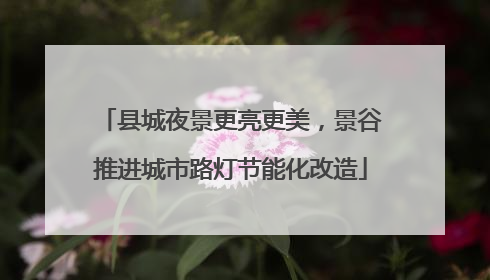 县城夜景更亮更美，景谷推进城市路灯节能化改造