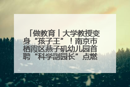 做教育︱大学教授变身“孩子王”！南京市栖霞区燕子矶幼儿园首聘“科学副园长”点燃萌娃科学梦